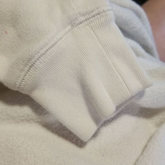 Victorias Secret PINK Jacket Hoodie S/P White & GRAY Full Zip Dog - Picture 6 of 6